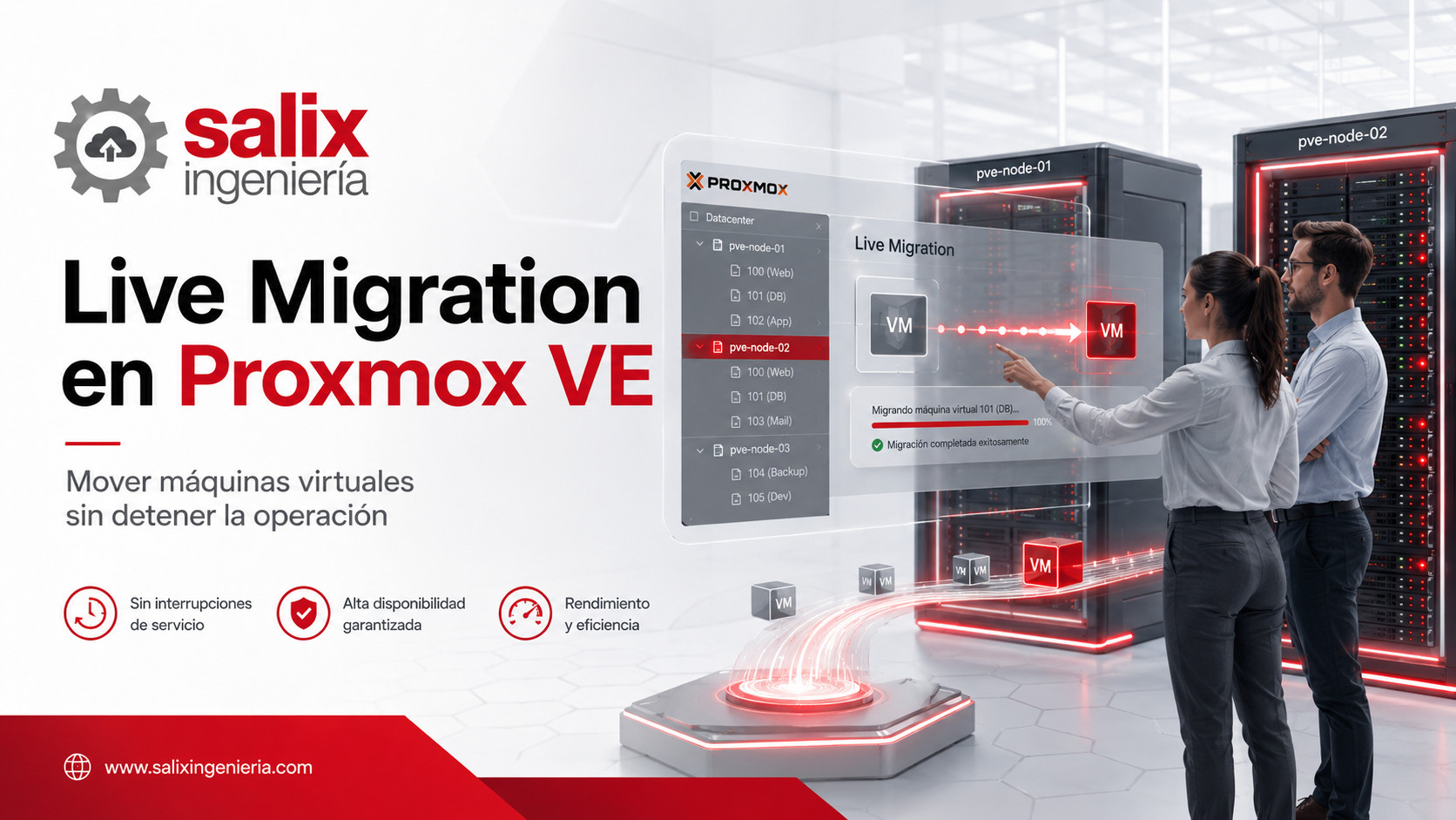 Live Migration en Proxmox VE para mover máquinas virtuales entre nodos sin detener servicios.