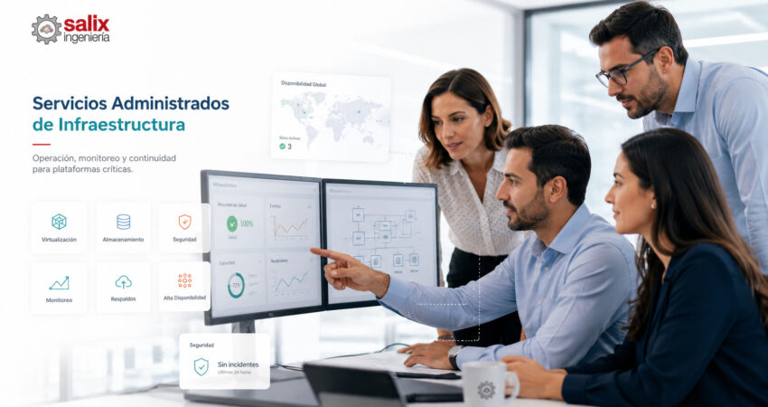 Servicios administrados de infraestructura con Proxmox, TrueNAS, ciberseguridad y monitoreo empresarial.